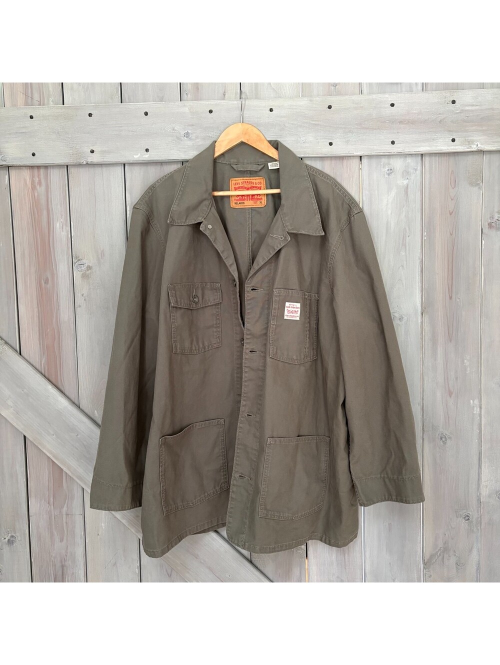 Levi Strauss & CO kaki men coat "when there's work to be done" relaxed fit